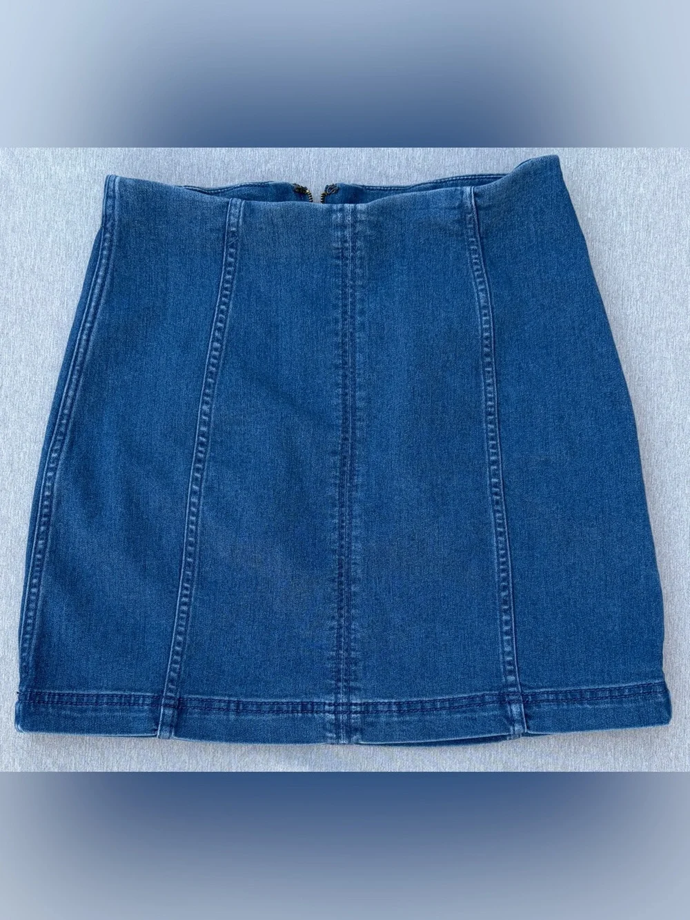 Free People Dark Blue Denim Mini Skirt